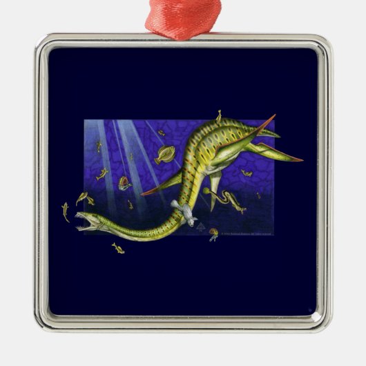 Plesiosaur Premium Square Ornament (Vorne)