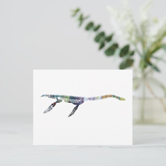 Plesiosaurskelett Postkarte (Stehend Vorderseite)