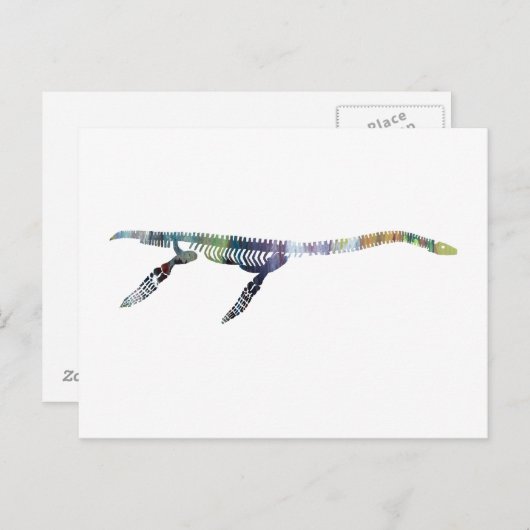 Plesiosaurskelett Postkarte (Vorne/Hinten)