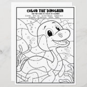 Plesiosaurus Dinosaurier Farbseite nach Anzahl (Vorne/Hinten)