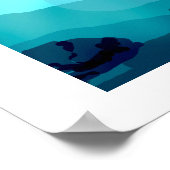 Plesiosaurus Dinosaurier Painting Poster (Ecke)