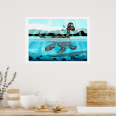 Plesiosaurus Dinosaurier Painting Poster (Küche)