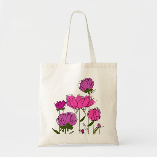 Plethora Peonies Tote Bag Tragetasche (Vorne)
