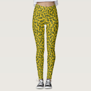 Plethora Pickles - grüne und gelbe Gherkins Leggings