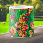Plethora Red and Orange Heleniums Kaffeetasse