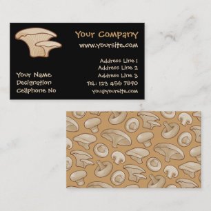 Pleurotus Mushroom-Symbol Visitenkarte