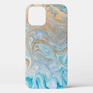 Plexiglas aus Marmor, blau mit goldfarbenem Glanz Case-Mate iPhone Hülle
