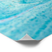 Plexiglas aus Marmor, blau mit goldfarbenem Glanz Poster (Ecke)