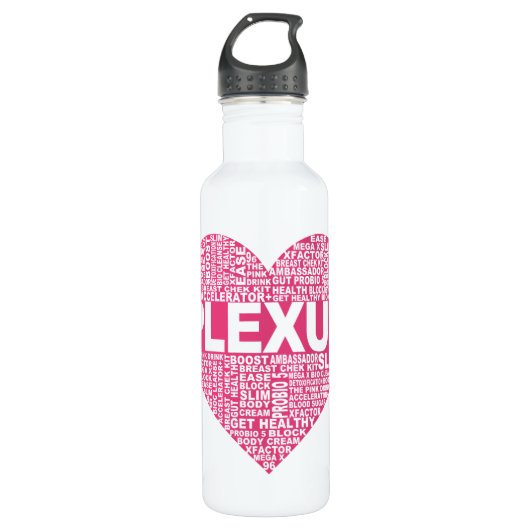 Plexus-Herz-Wasser-Flasche Trinkflasche (Vorderseite)