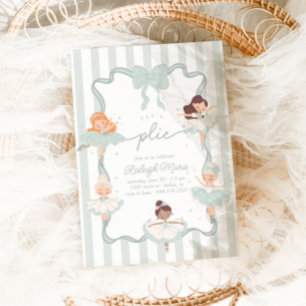 Plié Aquamarin Ballet Girls Ballerina Geburtstag Einladung