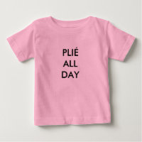 Plié den ganzen Tag Pink Baby Bodysuit