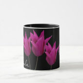 Plila Blumen Paula Name schwarz Tasse (Zentrum)