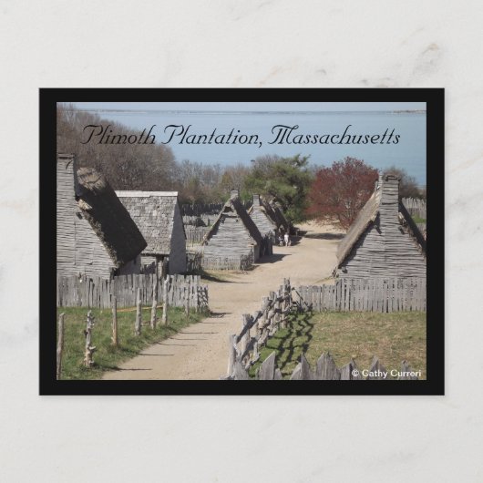 Plimoth Plantation, Massachusetts Postkarte (Vorderseite)