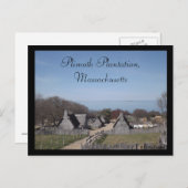 Plimoth Plantation, Massachusetts Postkarte (Vorne/Hinten)