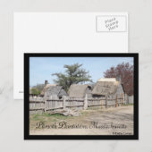 Plimoth Plantation, Massachusetts Postkarte (Vorne/Hinten)