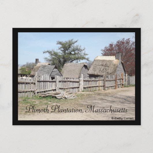 Plimoth Plantation, Massachusetts Postkarte (Vorderseite)