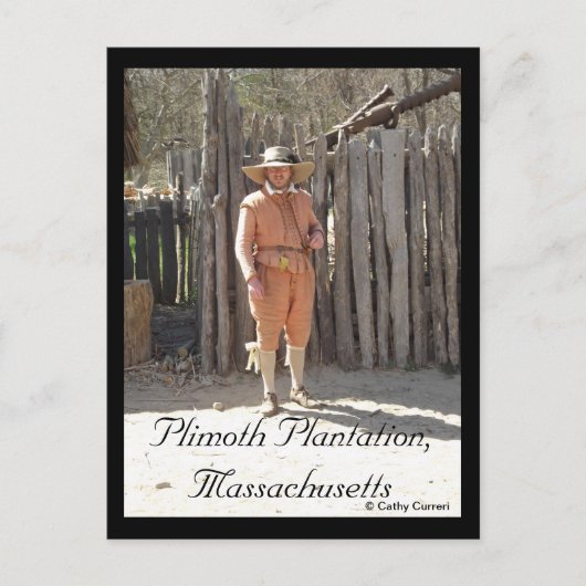 Plimoth Plantation, Massachusetts Postkarte (Vorderseite)