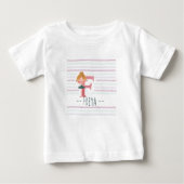 Plink Cute Ballerina Letter F Toddler Baby T-shirt (Vorderseite)