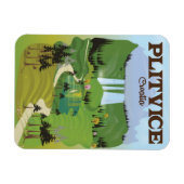Plitvice Croatia Reiseplakat Magnet (Horizontal)