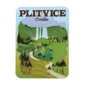 Plitvice Croatia Reiseplakat Magnet (Vertikal)