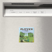 Plitvice Croatia Reiseplakat Magnet (In Situ (Geschirrspüler))