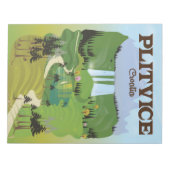 Plitvice Croatia Reiseplakat Notizblock (Vorderseite)