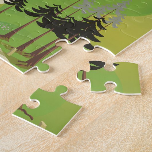 Plitvice Croatia Reiseplakat Puzzle (Seite)