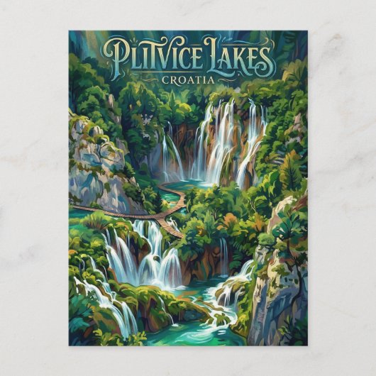 Plitvice Lakes Croatia Postkarte (Vorderseite)