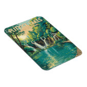 Plitvice Lakes National Park Illustration Travel Magnet (Rechte Seite)