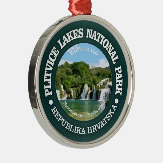 Plitvice Lakes NP Silbernes Ornament (Rechts)