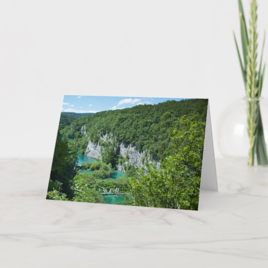 Plitvice Seen Kroatien Landschaft Fotografie Karte (Vorderseite)