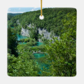 Plitvice Seen Kroatien Landschaft Fotografie Keramikornament (Rückseite)