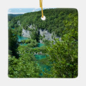 Plitvice Seen Kroatien Landschaft Fotografie Keramikornament (Vorderseite)