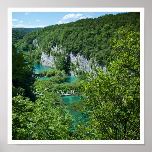 Plitvice Seen Kroatien Landschaft Fotografie Poster (Vorne)