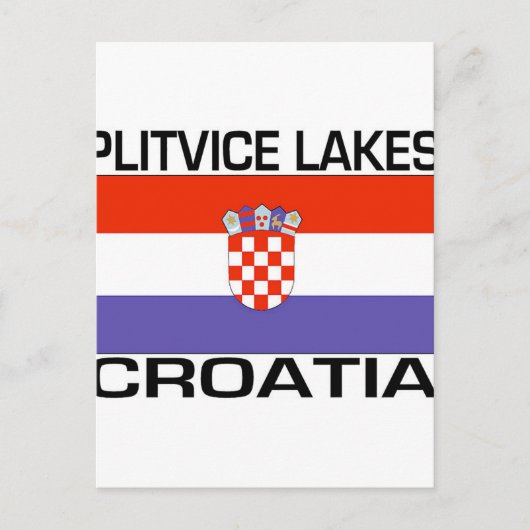 Plitvice Seen, Kroatien Postkarte (Vorderseite)