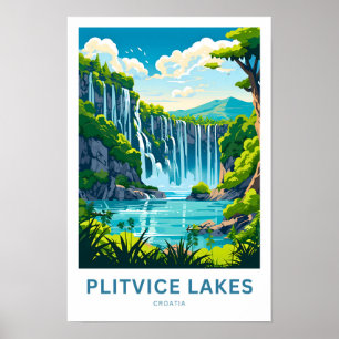 Plitvice Seen Kroatien Reisen Print Poster