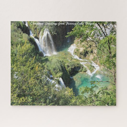 Plitvice Seen Virginia Weihnachtsgrüße Puzzle (Horizontal)