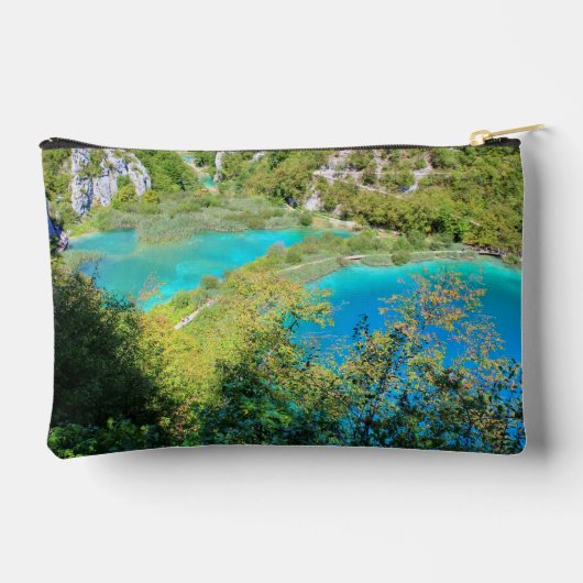 Plitvicer Seen Druckknopfbeutel Zubehörtasche (Rückseite)