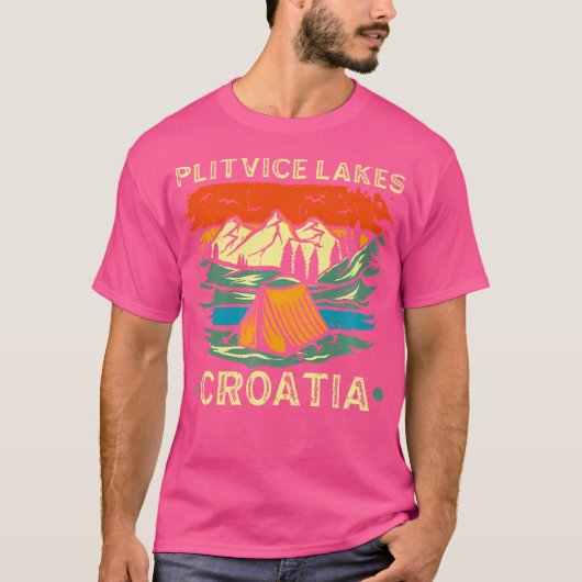 Plitvicer Seen Kroatien Nationalpark Camping Zelt T-Shirt (Vorderseite)