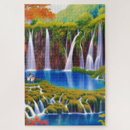 Plitvicer Seen, Kroatien Wasserfälle im Herbst Puzzle