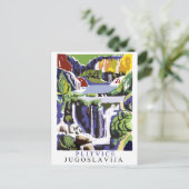 Plitvicer Wasserfälle, Vintage Postkarte (Stehend Vorderseite)