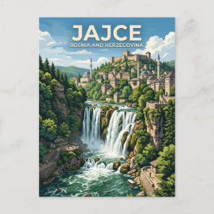 Pliva-Wasserfall Bosnien und Herzegowina Postkarte