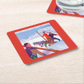 PLM förderndes Bahnplakat Rechteckiger Pappuntersetzer (angewinkelt)