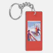 PLM förderndes Bahnplakat Schlüsselanhänger (Vorderseite links)