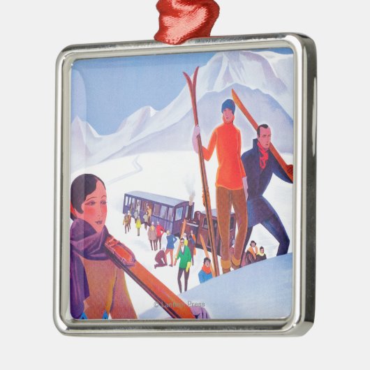 PLM förderndes Bahnplakat Silbernes Ornament (Links)