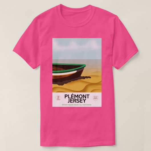 Plmont Jersey Beach Poster T-Shirt (Design vorne)