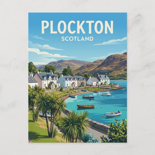Plockton Schottland Postkarte (Vorderseite)