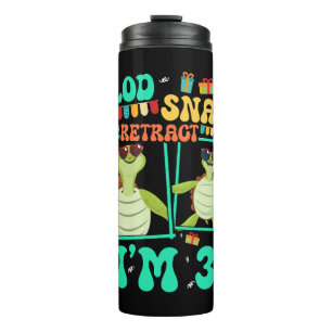 Plod Snap Retract Ich bin 3 Turtle Kind 3. Geburts Thermosbecher