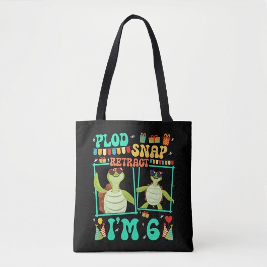 Plod Snap Retract Ich bin 6 Turtle Kind 6. Geburts Tasche (Vorderseite)