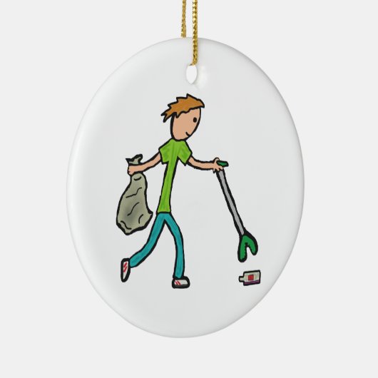 Ploggen und Litzen Picken Keramik Ornament (Rechts)